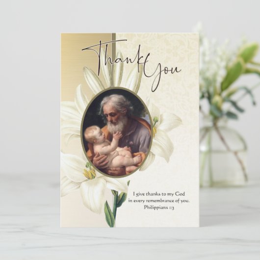 聖ヨセフ·イエス·カトリック弔辞ありがとう サンキューカード (スタンド正面)
