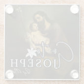 聖ヨセフ·イエス·カトリック祈りの言葉宗教 ガラスコースター (裏面)