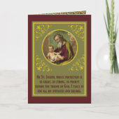 聖ヨセフ イエス 祈り 宗教的 ヴィンテージ カード (正面)
