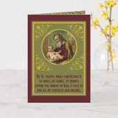 聖ヨセフ イエス 祈り 宗教的 ヴィンテージ カード (黄色い花)