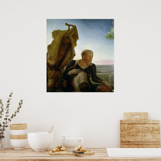 聖ヨセフ「エジプトへの逃走中の残り」より ポスター (キッチン)