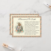 聖ヨセフ・カトリックの聖餐式祈りの言葉 カード (正面/裏面インサイチュ)