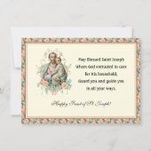 聖ヨセフ・カトリックの聖餐式祈りの言葉 カード (裏面)