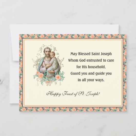 聖ヨセフ・カトリックの聖餐式祈りの言葉 カード (裏面)