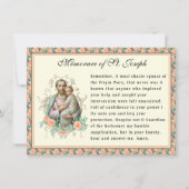 聖ヨセフ・カトリックの聖餐式祈りの言葉 カード (正面)