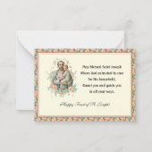 聖ヨセフ・カトリックの聖餐式祈りの言葉 ノートカード (裏面)