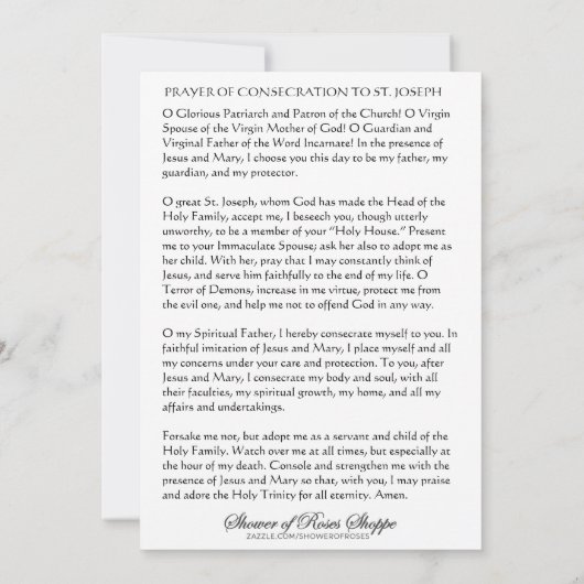 聖ヨセフ・カトリック祈りの言葉開教法 (裏面)