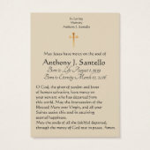 聖ヨセフ・カトリック葬儀記念聖札 –  (裏面)