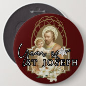 聖ヨセフ・カトリック記念年 缶バッジ (正面&裏面)