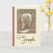 聖ヨセフ・チャイルド・イエス・ヴィンテージ・セキュリティ・カード カード (黄色い花)