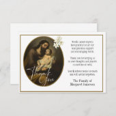 聖ヨセフ·宗教的お悔やみを述べる サンキューカード (正面/裏面)