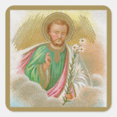 聖ヨセフ「巡礼者カード」(詳細、B 01) スクエアシール (正面)