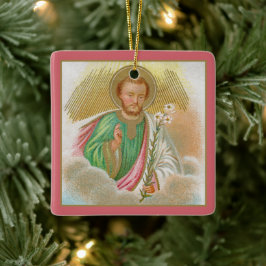 聖ヨセフ「巡礼者カード」(詳細、B 01) セラミックオーナメント