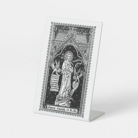 聖ヨセフ、教会の守護者(DT 01) 台座サイン (正面)