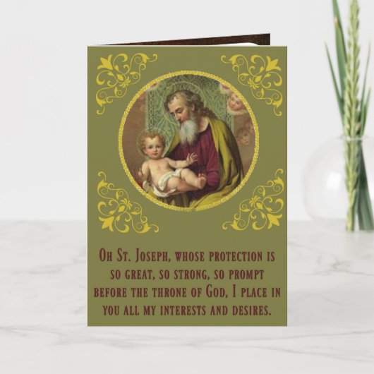 聖ヨセフ 赤ちゃんイエス祭りの9日間祈り日 カード (正面)