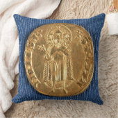 聖ヨハネが付いている金貨、バプテスト、16世紀 クッション (ブランケット)