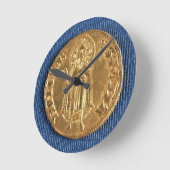 聖ヨハネが付いている金貨、バプテスト、16世紀 ラウンド壁時計 (傾斜)