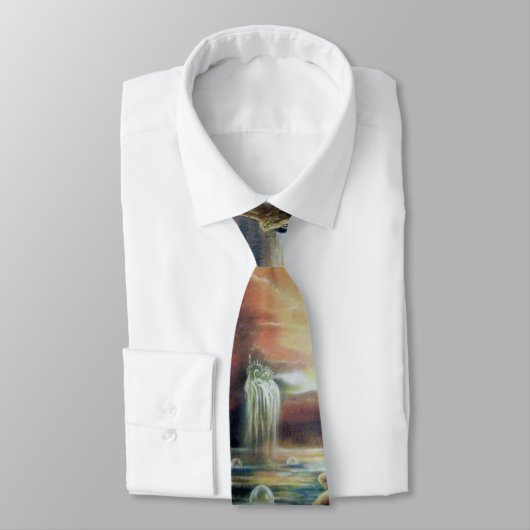 聖ヨハネとエンジェル落ちたピンクパープル ネクタイ (タイ)