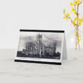 聖ヨハネのカテドラル神のNYCのヴィンテージ カード (黄色い花)