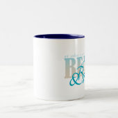 聖ヨハネのビーチの花嫁のコーヒー・マグ ツートーンマグカップ (中央)