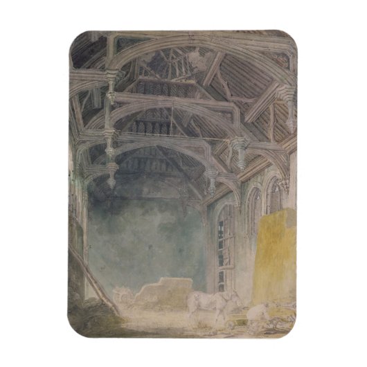 聖ヨハネの宮のインテリア,エルサム, c.1793 (w/c) マグネット (縦)