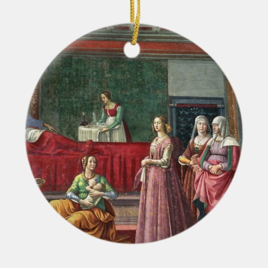 聖ヨハネの誕生バプテスト(フレスコ画) (Alを見て下さい セラミックオーナメント (正面)