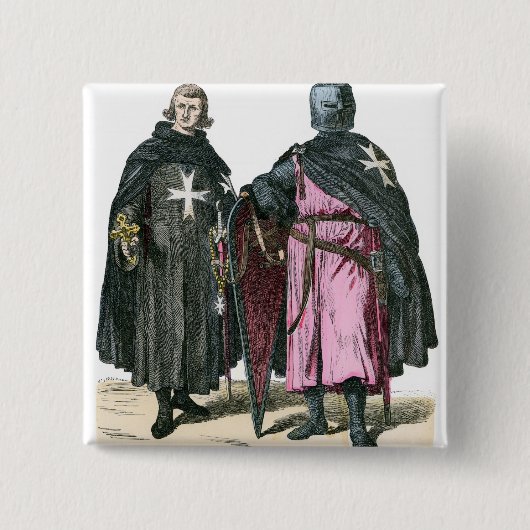 聖ヨハネの順序からの騎士 缶バッジ (正面)