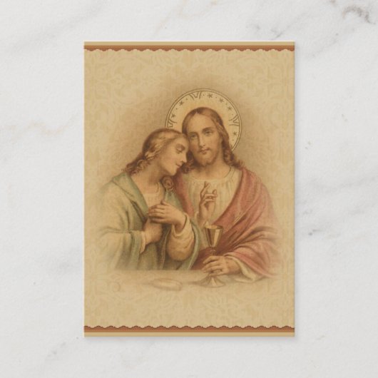 聖ヨハネへの祈りの言葉イエス・キリストの神聖なカードの使徒 名刺 (正面)