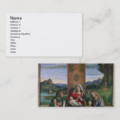 聖ヨハネを持つマドンナそして子供バプテストおよびMa 名刺 (正面/裏面)