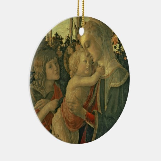 聖ヨハネを持つマドンナそして子供バプテスト(油o セラミックオーナメント (右)