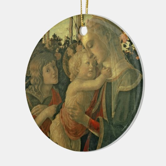 聖ヨハネを持つマドンナそして子供バプテスト(油o セラミックオーナメント (左)