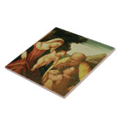 聖ヨハネを持つ神聖な家族 タイル (側面)