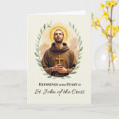 聖ヨハネ十字祭の日の恵みリース カード (黄色い花)