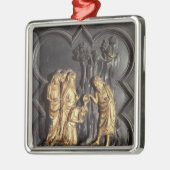 聖ヨハネ川で洗礼を施しているバプテスト メタルオーナメント (左)