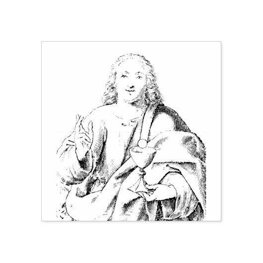 聖ヨハネ最愛の使徒と福音主義者 ラバースタンプ (インプリント)