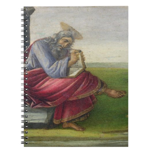 聖ヨハネ本を書くPatmosの神 ノートブック (正面)
