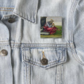 聖ヨハネ本を書くPatmosの神 缶バッジ (インサイチュ)