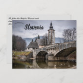 聖ヨハネ洗礼者教会 ボヒンジ スロベニア ポストカード (正面/裏面)