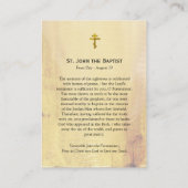 聖ヨハネ洗礼者 正教 祈祷カード プレイスカード (裏面)