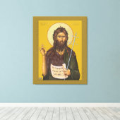 聖ヨハネ祈りの言葉アイコン キャンバスプリント (インサイチュ (ウッドフロア))