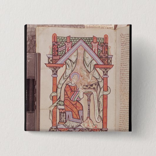 聖ヨハネ福音からの福音伝道者 缶バッジ (正面)