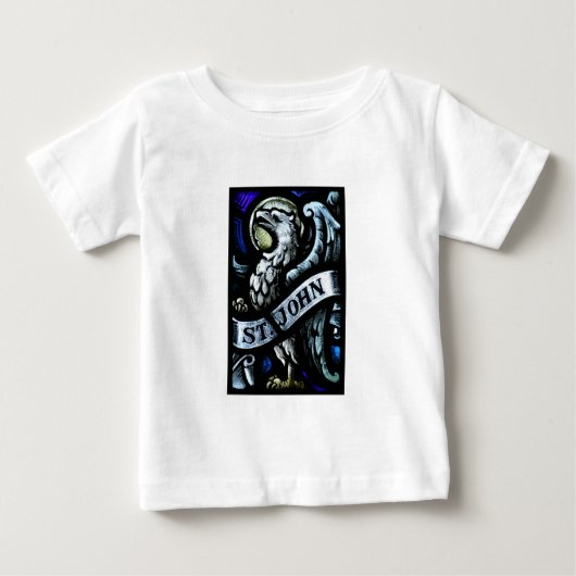 聖ヨハネ福音伝道者のステンドグラスの芸術 ベビーTシャツ (正面)