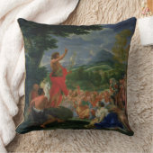 聖ヨハネ説教しているバプテスト169の前に絵を描かれて クッション (ブランケット)