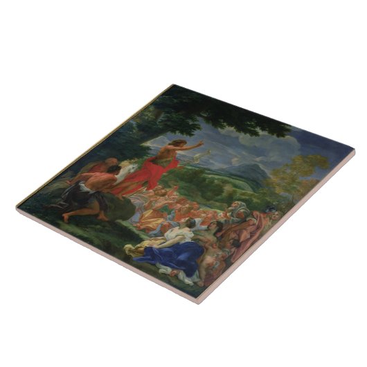 聖ヨハネ説教しているバプテスト169の前に絵を描かれて タイル (側面)