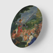 聖ヨハネ説教しているバプテスト169の前に絵を描かれて ラウンド壁時計 (傾斜)