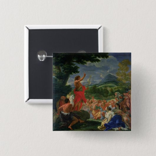 聖ヨハネ説教しているバプテスト169の前に絵を描かれて 缶バッジ (正面&裏面)