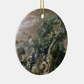 聖ヨハネ説教しているバプテスト(キャンバスの油) セラミックオーナメント (右)