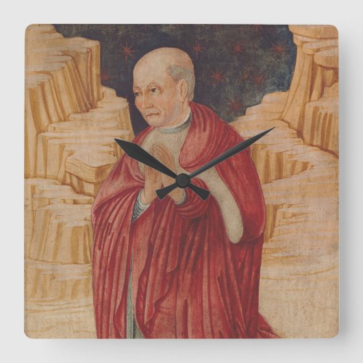 聖ヨハネ・カシアン教会の父 スクエア壁時計 (正面)