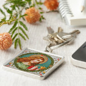 聖ヨハネ・ザ・エバンジェリスト(JMAS 06)スクエアメタル キーホルダー (側面)