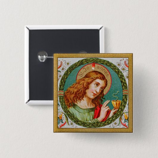 聖ヨハネ・ザ・エバンジェリスト(JMAS 06)スクエア 缶バッジ (正面&裏面)